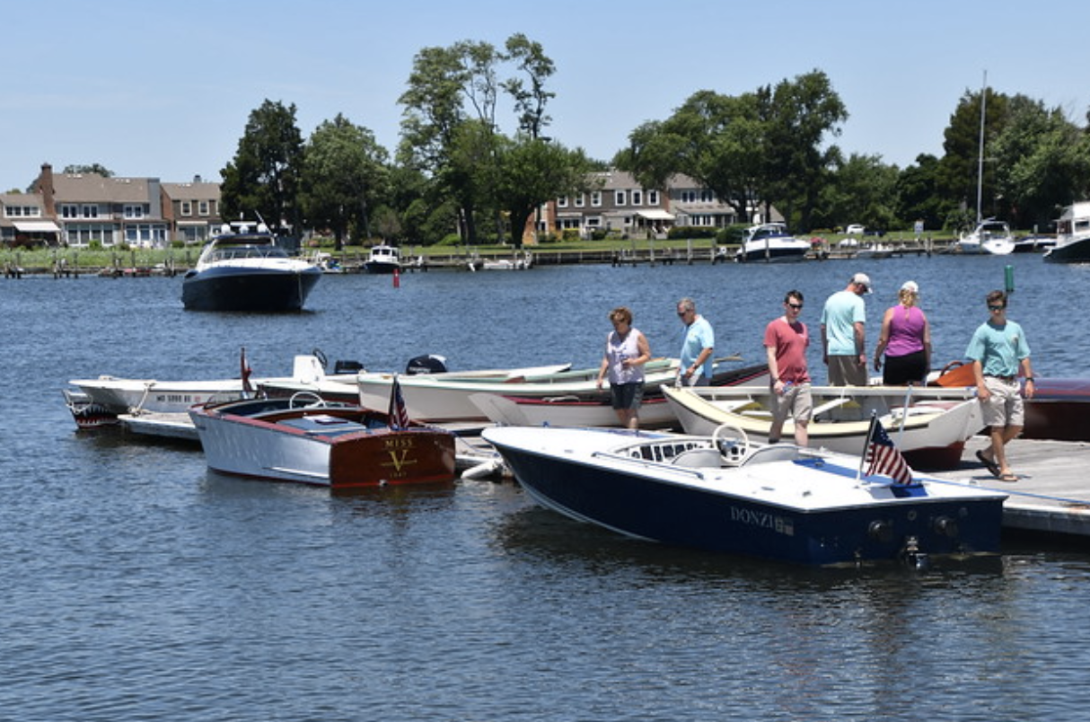 Docks with antique boats | Antique Classic Boat Festival | Snag-A-Slip