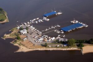 Colonial Beach Yacht Center - Potomac Marina - Aerial View