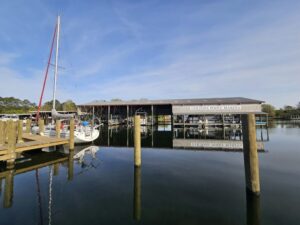 Boats in Water and in Boathouse - Colton's Point Marina - Maryland