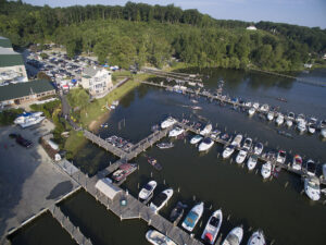 Hope Springs Marina - Aerial View of Marina - Boats in Water